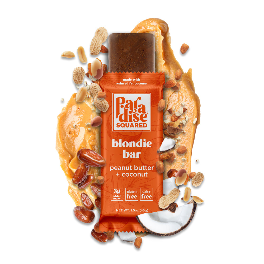 blondie bar peanut butter coconut with ingredients